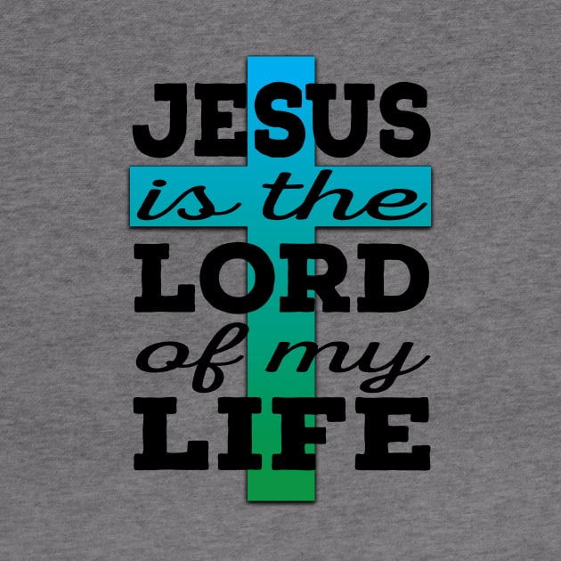 Jesus is Lord (black and blue/green) by VinceField